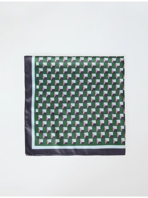 Jimmy Key Yeşil Desenli Dokuma Eşarp