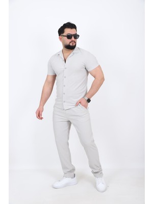 L-KOM Erkek Fitilli Kısa Kollu Takım