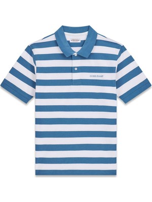 Erkek Guess Jeans Regular Fit Polo T-Shirt - Mavi