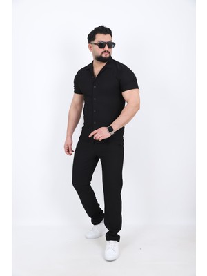 L-KOM Erkek Fitilli Kısa Kollu Takım