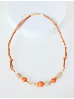 Jimmy Key Karışık Çoklu Boncuk Detaylı Ip Kolye