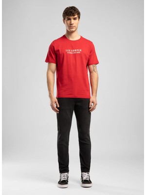 Lee Cooper Jeff Erkek Skınny Süper Dar Kesim Normal Bel Dar Paça Jean Pantolon Siyah
