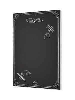 The Mia 70 x 50 cm Siyah Magnet Panosu Zarif Görünüm ile Evinize Değer Katar GLV0634