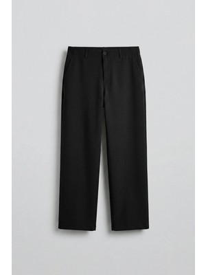 Abluka Online Erkek Smart Casual Bol Paça Relaxed Fit Pantolon Siyah