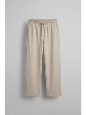 Abluka Online Erkek Baggy Fit Rahat Kesim Esnek Kumaş Eşofman Altı Bej