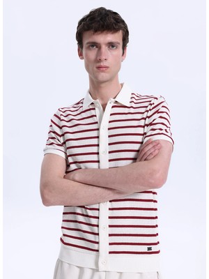 Discovery Expedition D6SM-GML3831 Bordo Relaxed Düz Erkek Gömlek