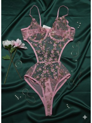 Arona Çiçekli Dantelli Bodysuit