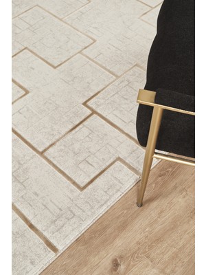 Esperya Home Eva Modern Dokuma Halı Krem Bej Yumuşak Doku Premium Salon Halısı Oturma Odası Yolluk