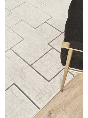 Esperya Home Eva Modern Dokuma Halı Krem Gri Yumuşak Doku Premium Salon Halısı Oturma Odası Yolluk