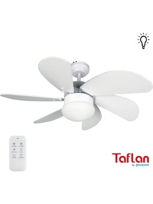 Taflan L36009 Rc Beyaz Aydınlatmalı Uzaktan Kumandalı Tavan Vantilatörü