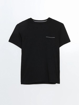 Lc Waikiki Yeni Sezon Bisiklet Yaka Kısa Kollu Erkek Pijama Üst