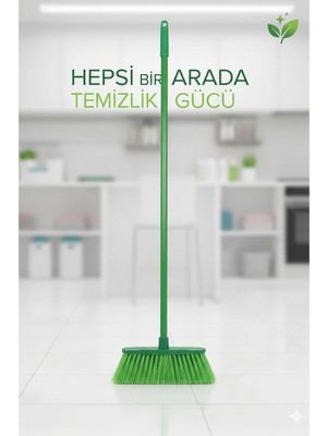 Primeaks 117 cm Uzun Saplı Yumuşak Kıllı Temizlik Fırçası – Balkon, Teras ve Zemin Temizliği