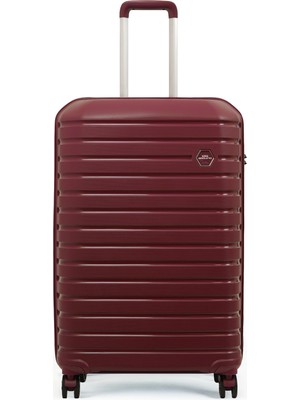 GROUND Vanille Büyük Boy Valiz Bordo - 10663