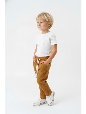 MiaBaby Likralı Gofre Bebek Pantolon