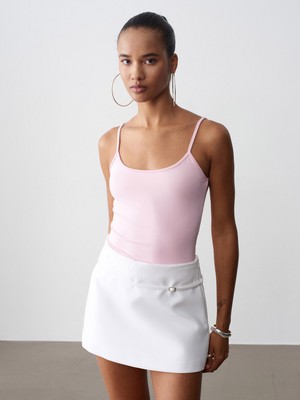 Dilvin 20901 Ince Askılı Top-Toz Pembe