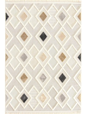 Halı Sepeti Enti Bonn 8804 Gri Iskandinav Halı Salon Halısı Kesme Halı Yolluk