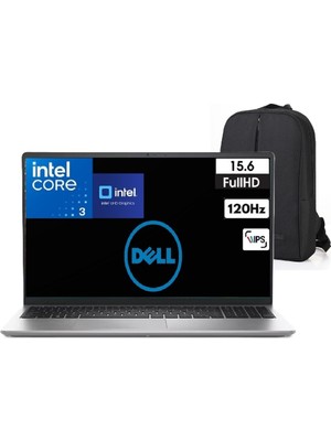 Dell Pro 15 Intel Core I3-100U 12GB Ram 256GB SSD 15.6" Fhd 120Hz IPS Windows 11 Pro + Istanbularena Çanta