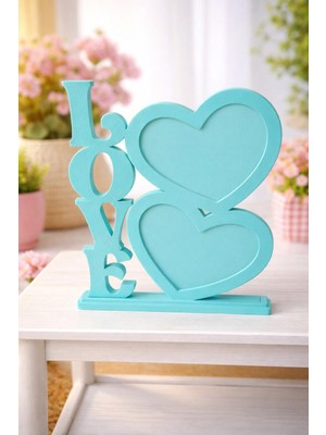 Sidas 3D Aşk Temalı Çiftli Fotoğraf Çerçevesi  2 Fotoğraflı Love Photo Frame