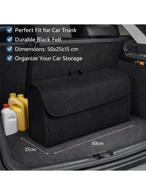 Meyzone Araba Bagaj Çantası Oto Halı Bagaj Organizer Alet Eşya Çantası Siyah