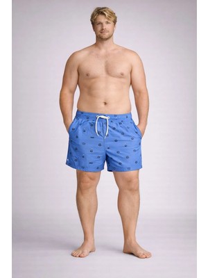 Pemilo Erkek Büyük Beden Hızlı Kuruyan Deniz Şortu