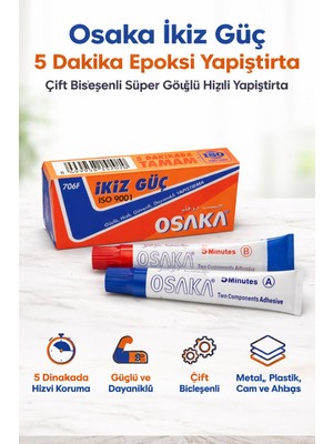 Popüler Sepet Osaka Ikiz Güç 5 Dakika Epoksi Yapıştırıcı Çift Bileşenli Güçlü Hızlı Yapıştırıcı 1 Adet