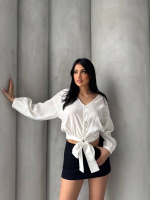 Bizcomoda Bağlama Detaylı Gömlek