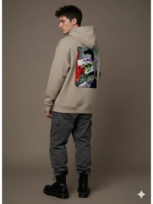 Lenithra Nikola Tesla Sırt Baskılı Unisex Oversize Hoodie