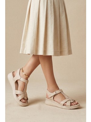 İskarpin Femi 426 Kadın Gerçek Deri Konfor Sandalet