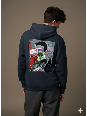 Lenithra Nikola Tesla Sırt Baskılı Unisex Oversize Hoodie