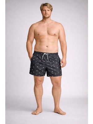 Pemilo Erkek Büyük Beden Hızlı Kuruyan Deniz Şortu