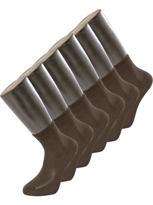 Pierre Cardin Türen Erkek Düz Yarım Soket Çorap 6'lı Paket 9102/Kahverengi