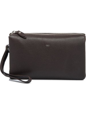 Tergan Kahve Deri Erkek Portföy Çantası Hakiki Deri Malzeme ile Şık Görünüm 21239A7P