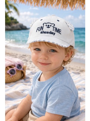 Aydın Şapkacınız 1-3 Yaş Erkek Çocuk Siperli Şapka Cırtlı Ayarlanabilir Günlük Kullanım