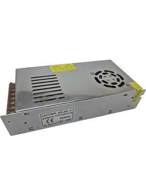 Zeyar Teknoloji 12 Volt 20 Amper Metal Kasa Aktif Soğutmalı Güç Kaynağı Kamera Adaptörü 240 Watt LED Trafosu