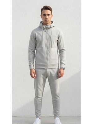 Plus Scorpion Erkek Pike Eşofman Takımı Slim Fit Kapüşonlu Fermuarlı Günlük Spor Set