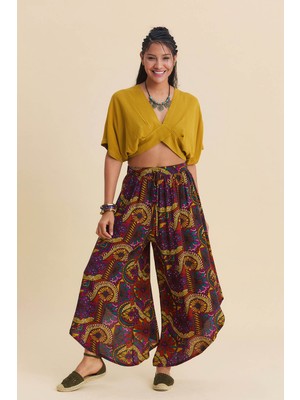 Los Banditos Paçası Detaylı Beli Lastikli Bol Paça Pantolon