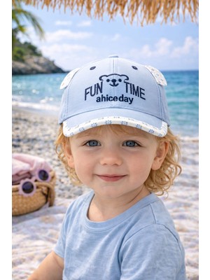 Aydın Şapkacınız 1-3 Yaş Erkek Çocuk Siperli Şapka Cırtlı Ayarlanabilir Günlük Kullanım