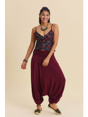 Los Banditos Drape Detay Beli Lastikli Şalvar Pantolon