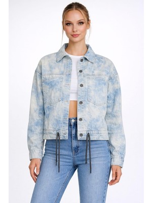 Alexander Gardi Özel Koleksiyon Bağlama Detaylı Denim Ceket (AG-3006)