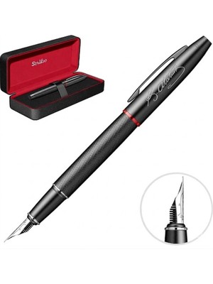 Scrikss Dolma Kalem 35 Noble Mat Siyah M Uç Atatürk Imzalı