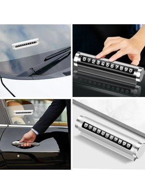 Özfırat Pvc Yapı Buffer® Alüminyum Kasa Gri Renk Çevirmeli Araç Içi Telefon Numaratörü Park Oto Numaratörü