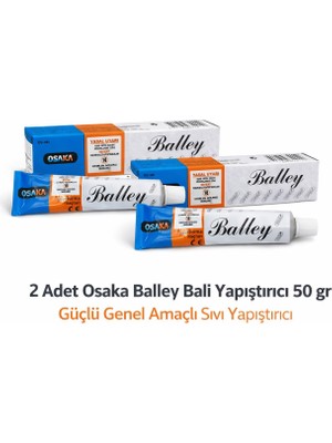 Popüler Sepet Osaka Balley Bali Yapıştırıcı 50 gr x 2 Adet Güçlü Genel Amaçlı Sıvı Yapıştırıcı