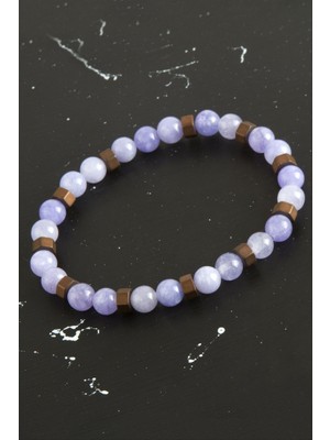 Zero Land Techmrt Ceyt & Hematit Doğaltaş Bileklik - Mor