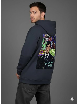 Lenithra Thomas Shelby Sırt Baskılı Unisex Oversize Hoodie