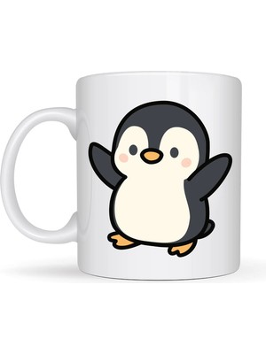 Özfırat Pvc Yapı Sevimli Penguen Tasarımlı Porselen Kupa Model 106 – Kış Temalı Tatlı Kahve Kupası , Hediye Fikri