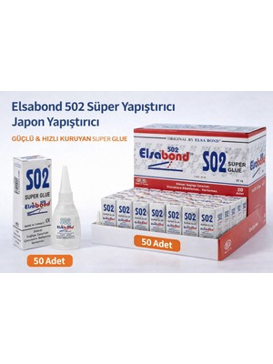 Popüler Sepet Elsabond 502 Süper Yapıştırıcı Japon Yapıştırıcı 20G Güçlü Hızlı Kuruyan Super Glue 50 Adet
