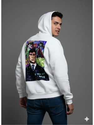 Lenithra Thomas Shelby Sırt Baskılı Unisex Oversize Hoodie