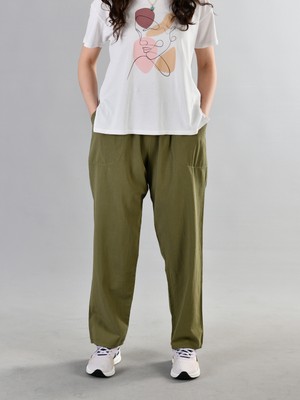 Duxa %100 Pamuk Keten Kumaştan Beli Lastikli ve Bağcıklı Kadın Rahat Kalıp Bol Kesim Günlük Ev Dış Spor Hac Umre Yazlık Baharlık Giyim Hambez Pantolon Eşofman Altı