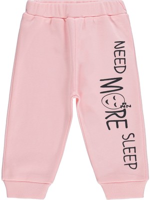 Civil Baby Need More Sleep Baskılı 6-18 Ay Tek Alt Bebe - Pudra