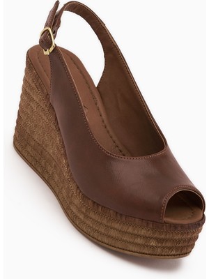 Limoya Caty Taba Dolgu Topuklu Kadın Sandalet